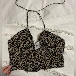 Tiger stripe crop top